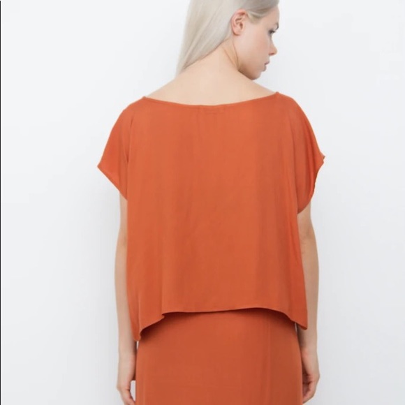 JESSE KAMM Terracota rate wrap skirt set box top M/L - Picture 9 of 13